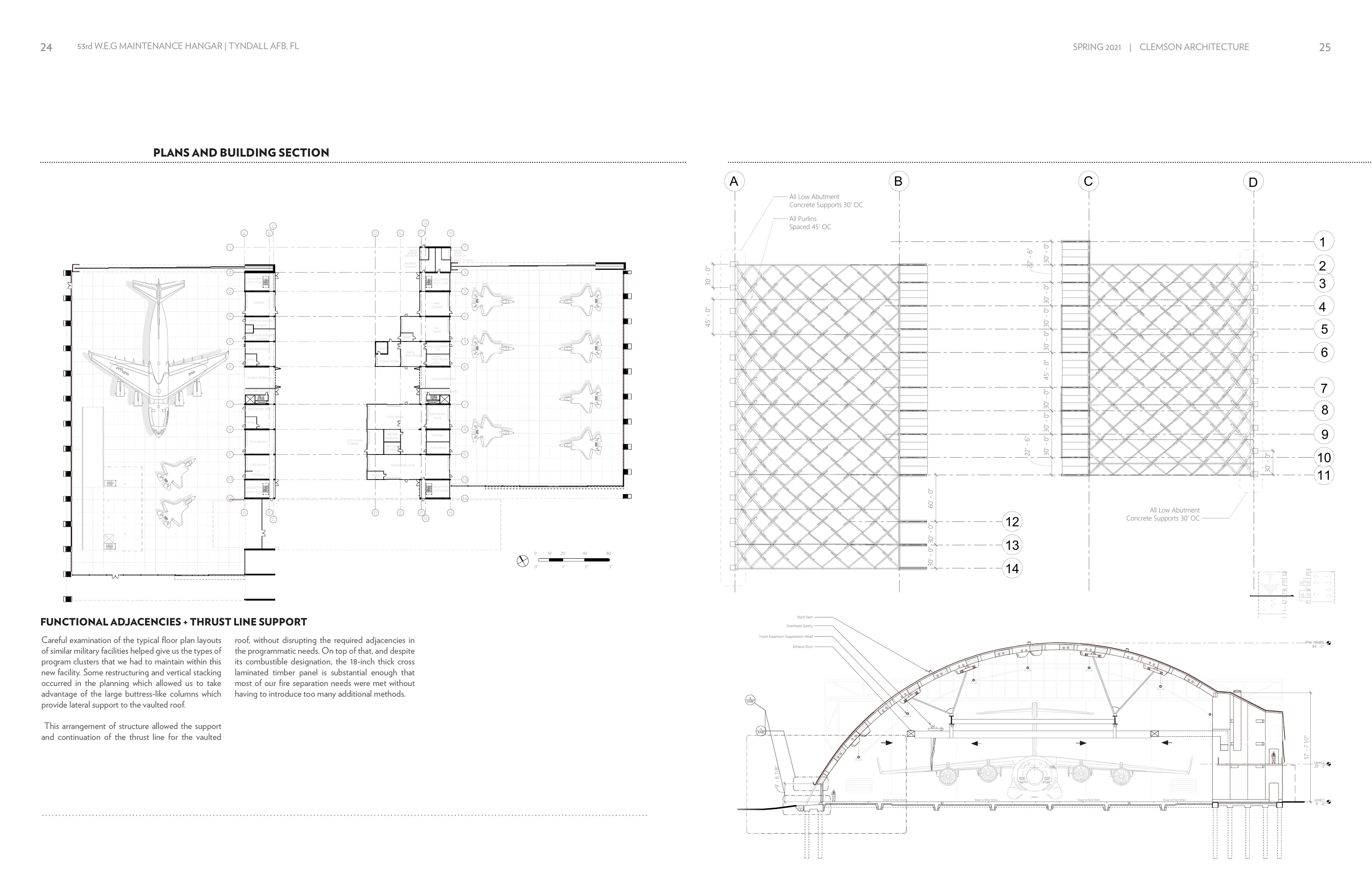 Page 2: Plans and building section