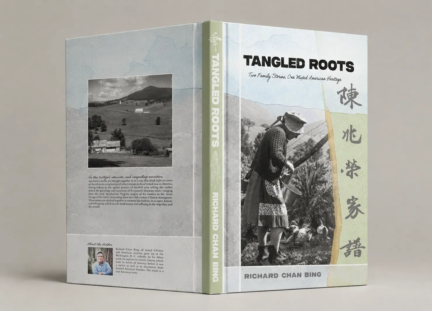 Tangled Roots hardcover, front, spine and back